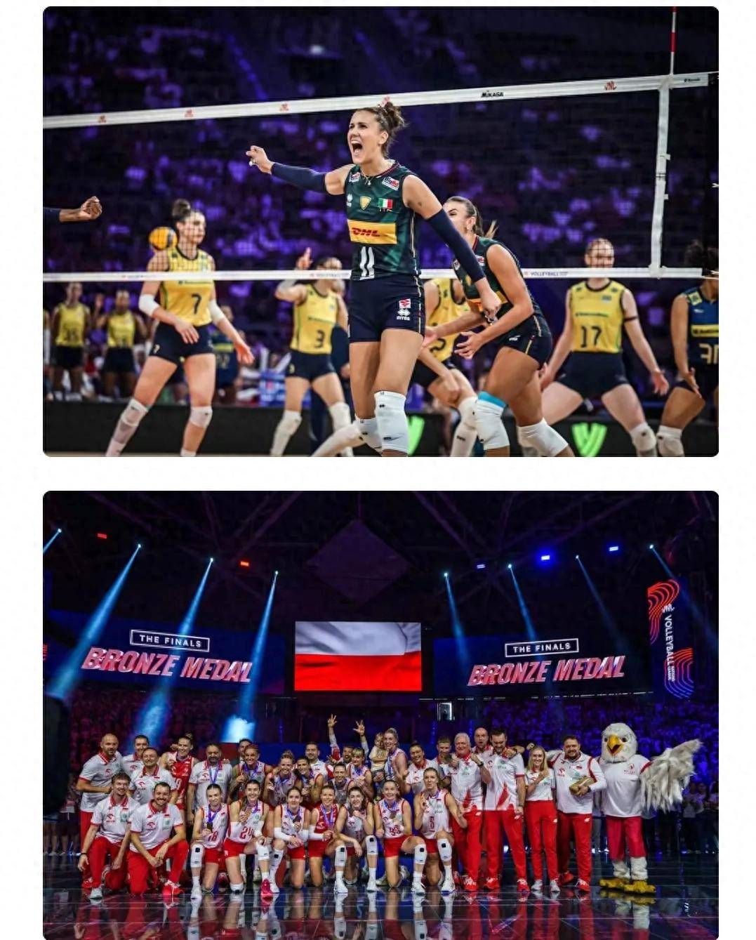 包含女排世联赛：意大利3-1巴西实现卫冕完整1-18排名出炉中国第五的词条
